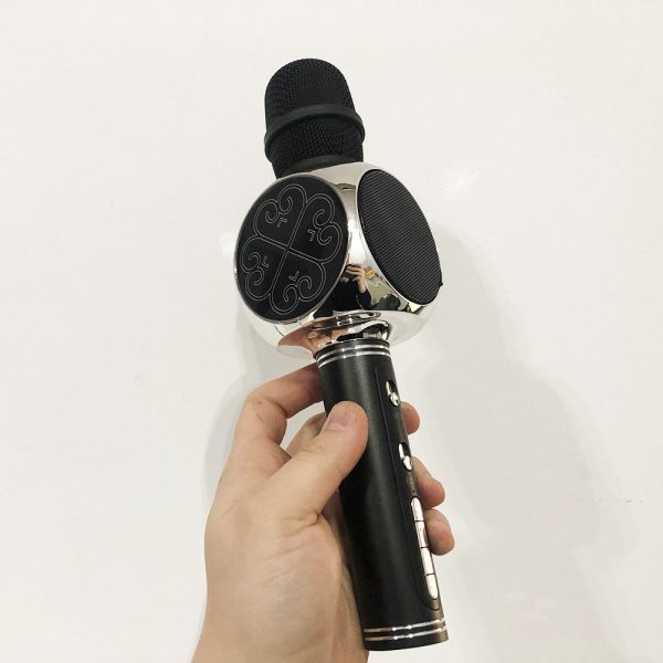 Беспроводной Bluetooth Микрофон для Караоке Микрофон DM Karaoke Y 68 + BT. Цвет: черный с серебром — изображение 7