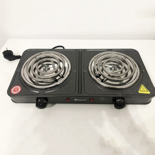 Электроплита настольная Domotec MS-5802, плита двухкомфорочная электроплита кухонна бытовая электрическая — изображение 3