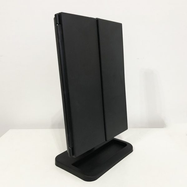 Тройное зеркало для макияжа с подсветкой, Зеркало с светодиодом, Настольное led зеркало. Цвет: черный — изображение 3