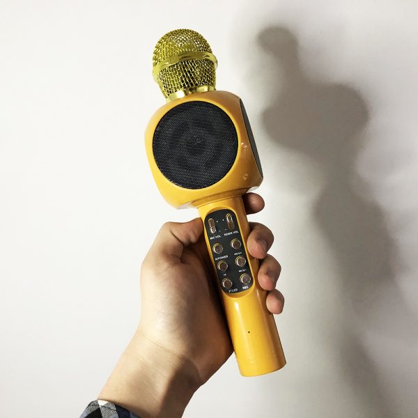 Беспроводной микрофон караоке bluetooth WSTER WS-1816. Цвет: золотой — изображение 5