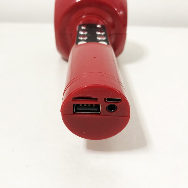 Беспроводной микрофон караоке bluetooth WSTER WS-1816. Цвет: красный — изображение 7