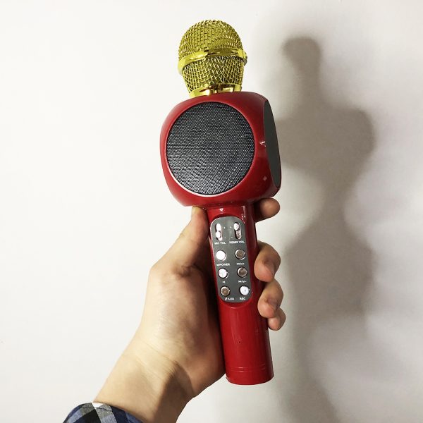 Беспроводной микрофон караоке bluetooth WSTER WS-1816. Цвет: красный — изображение 4