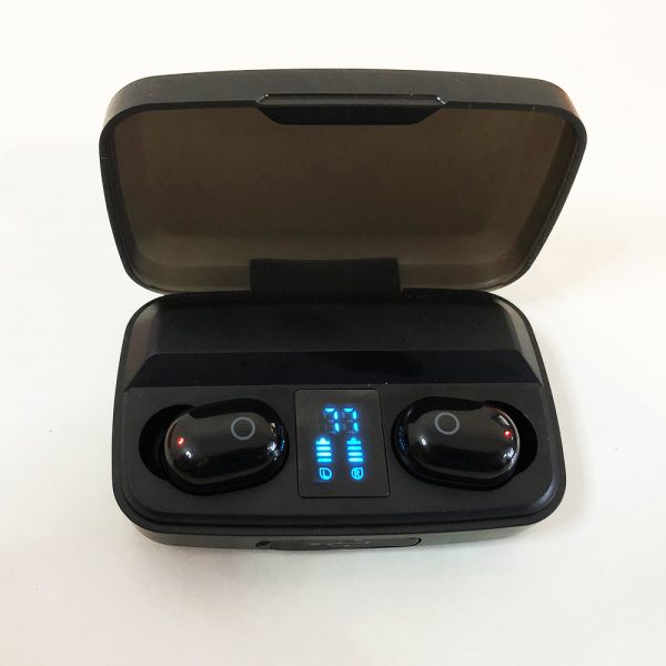 Bluetooth стерео наушники беспроводные c боксом для зарядки Air J16 TWS Original. Цвет: черный — изображение 7