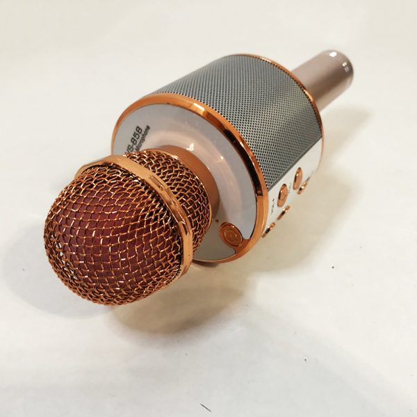 Беспроводной микрофон для караоке WS-858 WSTER. Цвет: розовое золото — изображение 2