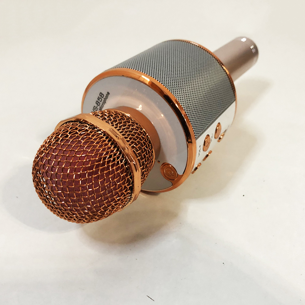 Беспроводной микрофон для караоке WS-858 WSTER. Цвет: розовое золото
