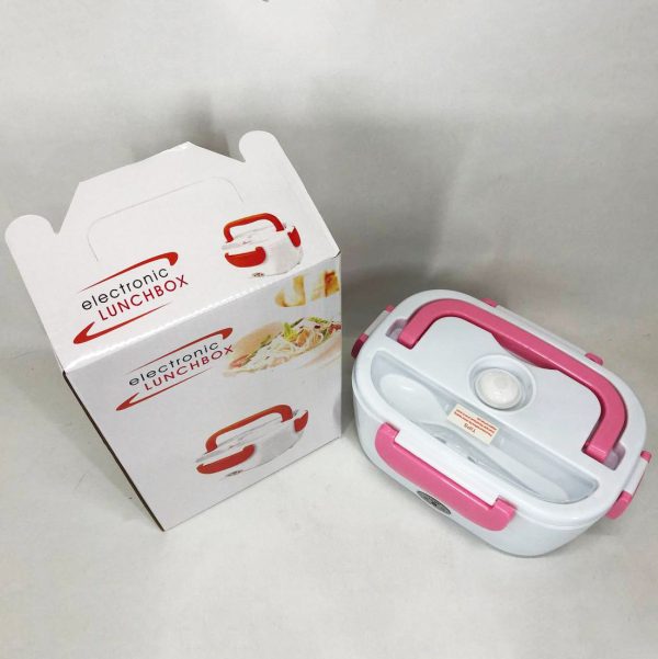 Ланч бокс электрический с подогревом Lunch Heater 220 V Pro, ланч бокс от сети. Цвет: розовый — изображение 5