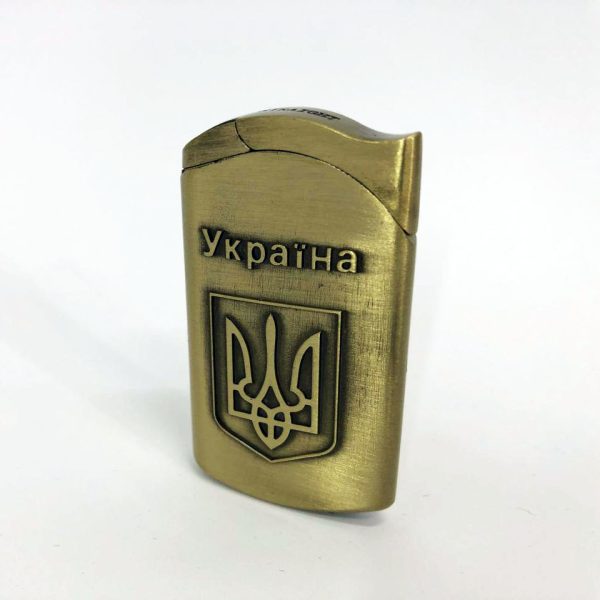 Турбо зажигалка, карманная зажигалка "Украина" 98465, Зажигалки подарки для мужчин, Зажигалка пьезо турбо — изображение 3