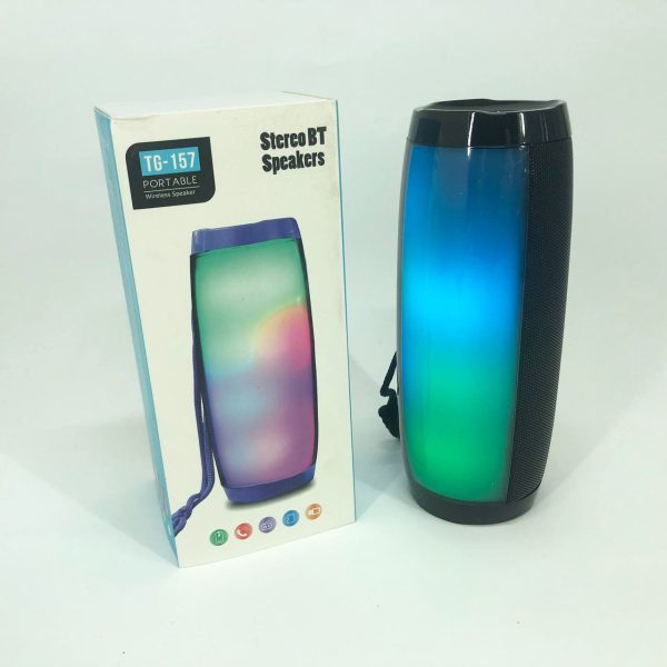Портативная bluetooth колонка влагостойкая TG157 Pulse с разноцветной подсветкой. Цвет: черный — изображение 2
