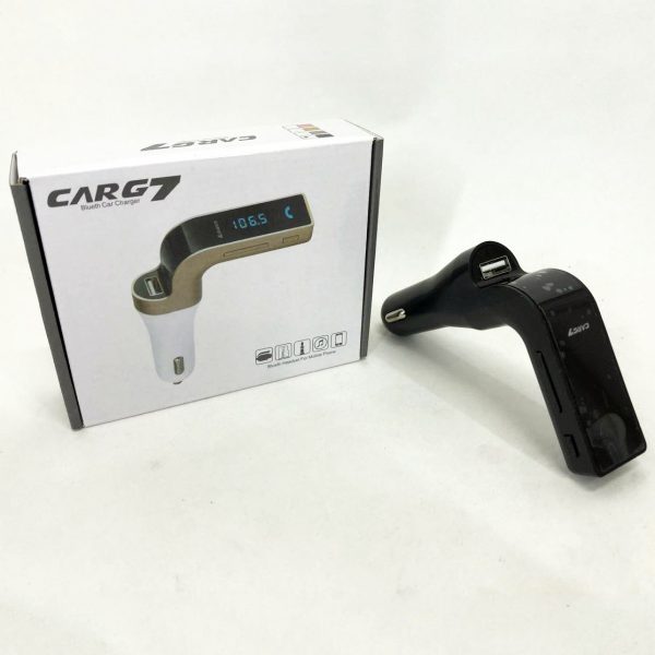 Модулятор FM MOD G7 Bluetooth, блютуз фм передатчик для автомагнитолы, блютуз трансмитер. Цвет: черный — изображение 5