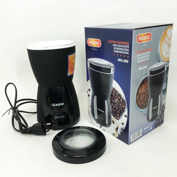 Кофемолка MAGIO MG-205 200 Вт, Кофемолка бытовая электрическая, Портативная кофемолка, Измельчитель кофе — изображение 2