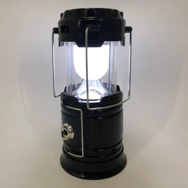 Туристический фонарь-лампа на солнечной батарее с павербанком CAMPING MH-5800T (6+1 LED). Цвет: черный — изображение 12