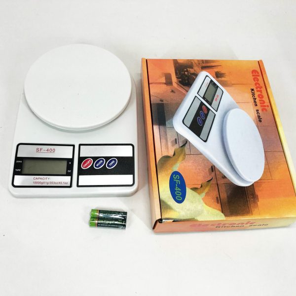 Весы кухонные электронные Domotec SF-400 с LCD дисплеем Белые до 10 кг — изображение 12