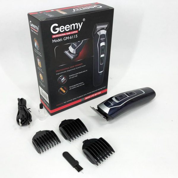 Машинка для стрижки GEMEI GM-6115, машинка для стрижки волос беспроводная. Цвет: синий — изображение 10