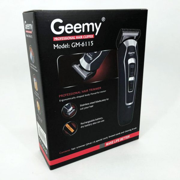 Машинка для стрижки GEMEI GM-6115, машинка для стрижки волос беспроводная. Цвет: синий — изображение 9