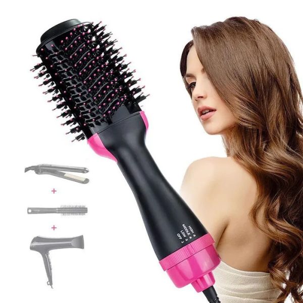 Фен Щетка расчёска 3в1 One step Hair Dryer 1000 Вт 3 режима выпрямитель для укладки волос стайлер с функцией ионизации — изображение 37