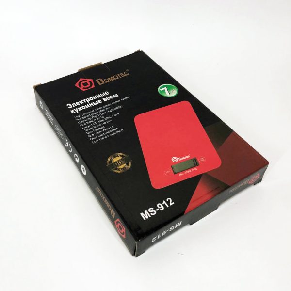 Весы кухонные DOMOTEC MS-912, электронные кухонные весы, весы для взвешивания продуктов. Цвет: черный — изображение 5