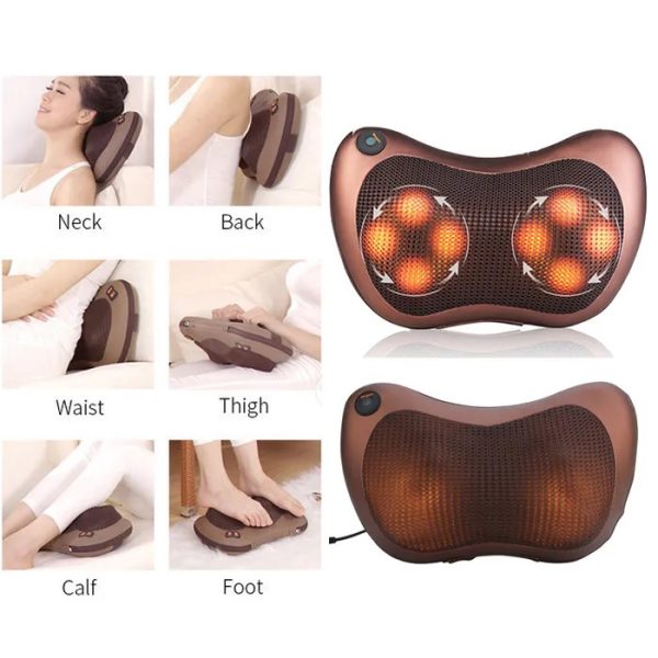 Массажная подушка Car and Home Massage Pillow, массажер для шеи автомобильный — изображение 21