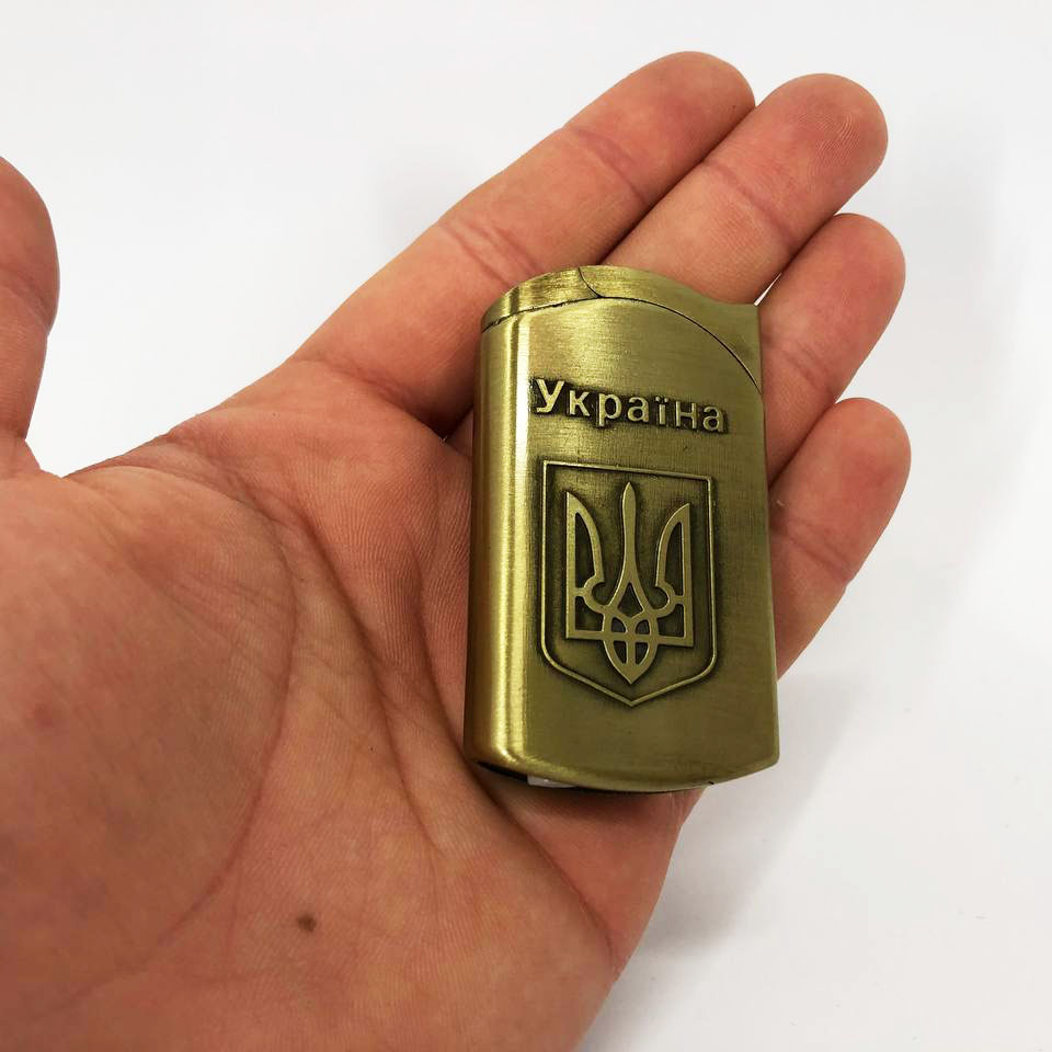 Турбо зажигалка, карманная зажигалка «Украина» 98465, Зажигалки подарки для мужчин, Зажигалка пьезо турбо