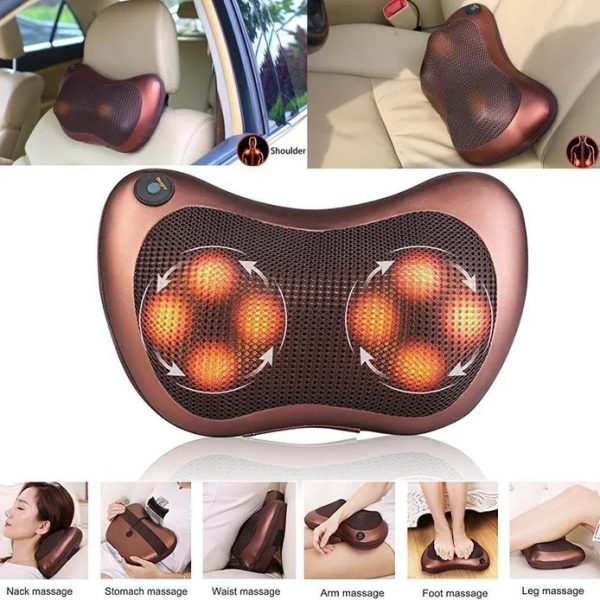 Массажная подушка Car and Home Massage Pillow, массажер для шеи автомобильный — изображение 15