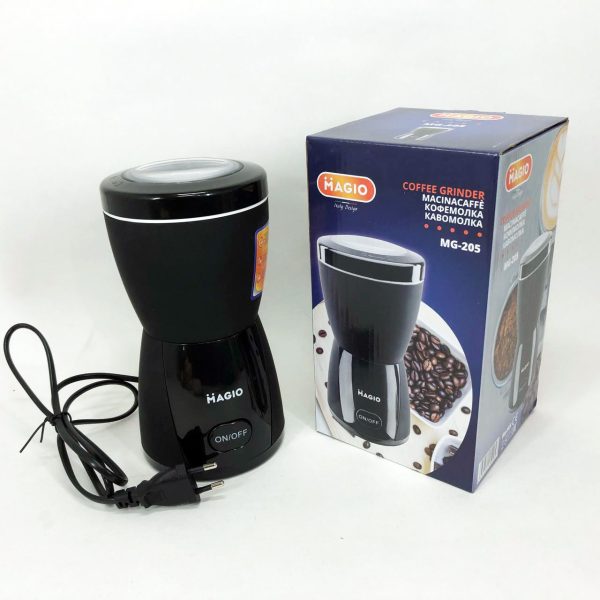 Кофемолка MAGIO MG-205 200 Вт, Кофемолка бытовая электрическая, Портативная кофемолка, Измельчитель кофе — изображение 8