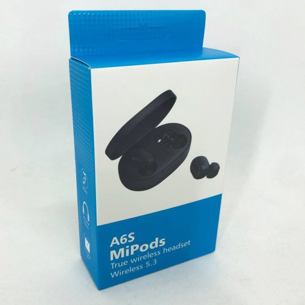 Наушники беспроводные блютуз TWS MiPods A6S True, беспроводные наушники для смартфона,. Цвет: черный — изображение 13