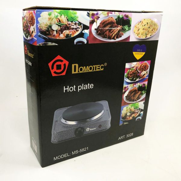 Электроплита настольная DOMOTEC MS-5821 дисковая на 1 конфорку, маленькая электроплита переносная — изображение 3
