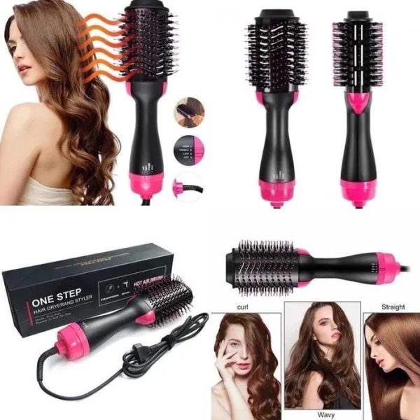 Фен Щетка расчёска 3в1 One step Hair Dryer 1000 Вт 3 режима выпрямитель для укладки волос стайлер с функцией ионизации — изображение 12