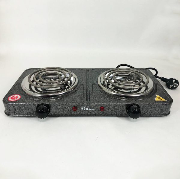 Электроплита настольная Domotec MS-5802, плита двухкомфорочная электроплита кухонна бытовая электрическая — изображение 9