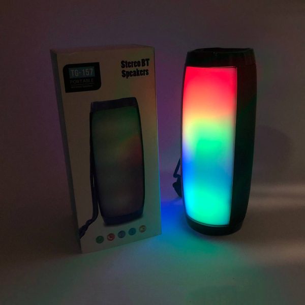 Портативная bluetooth колонка влагостойкая TG157 Pulse с разноцветной подсветкой. Цвет: черный — изображение 10