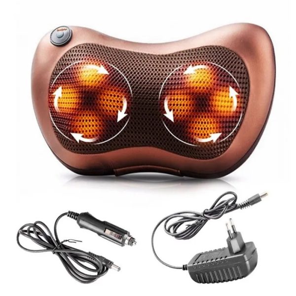 Массажная подушка Car and Home Massage Pillow, массажер для шеи автомобильный — изображение 30