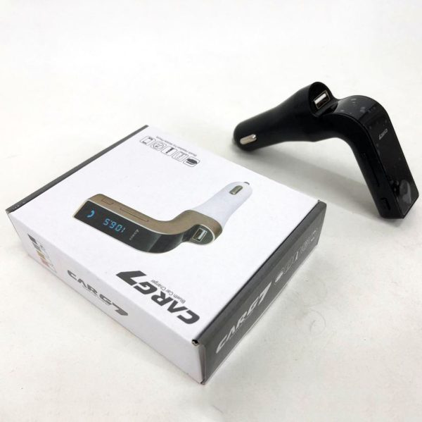 Модулятор FM MOD G7 Bluetooth, блютуз фм передатчик для автомагнитолы, блютуз трансмитер. Цвет: черный — изображение 2