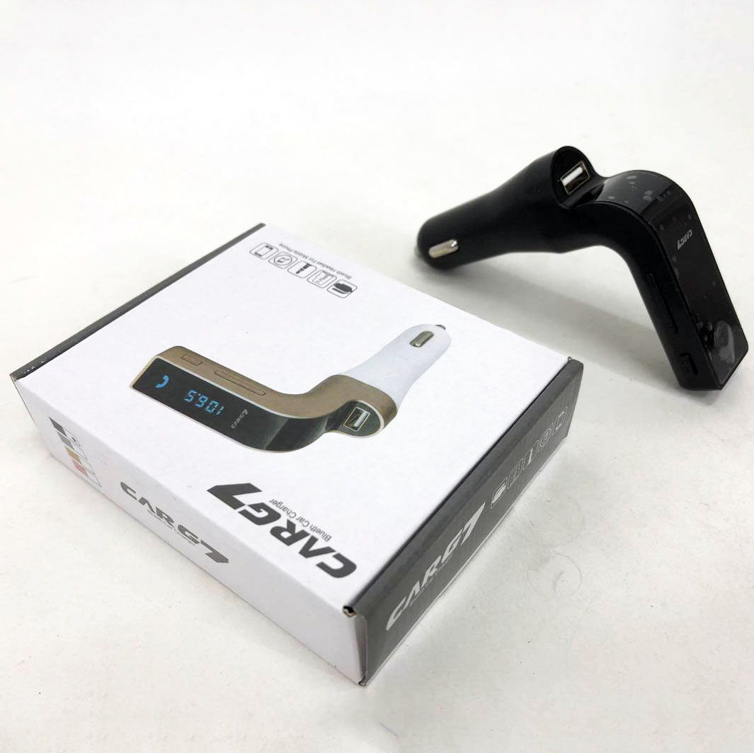 Модулятор FM MOD G7 Bluetooth, блютуз фм передатчик для автомагнитолы, блютуз трансмитер. Цвет: черный