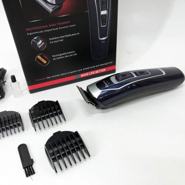 Машинка для стрижки GEMEI GM-6115, машинка для стрижки волос беспроводная. Цвет: синий — изображение 11
