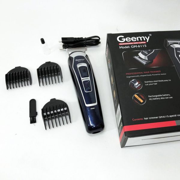 Машинка для стрижки GEMEI GM-6115, машинка для стрижки волос беспроводная. Цвет: синий — изображение 15