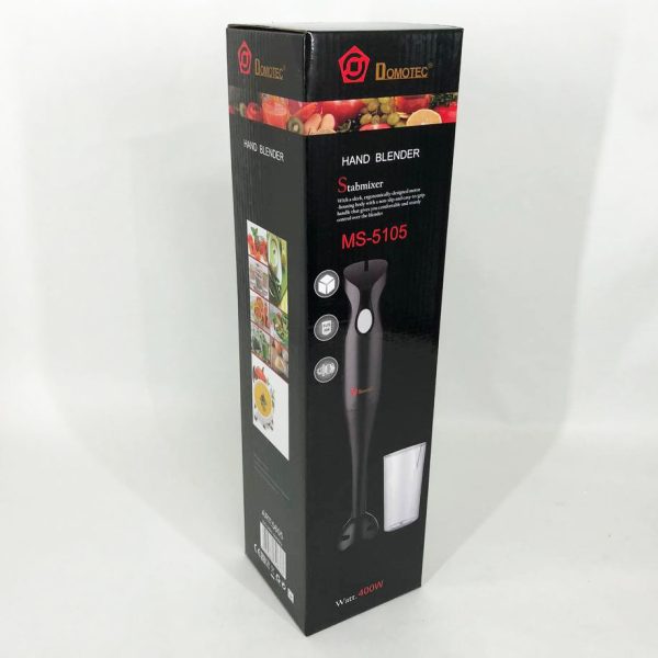 Блендер DOMOTEC MS-5105 400 Вт со стаканом, красивый погружной блендер для дома, электрический блендер — изображение 16