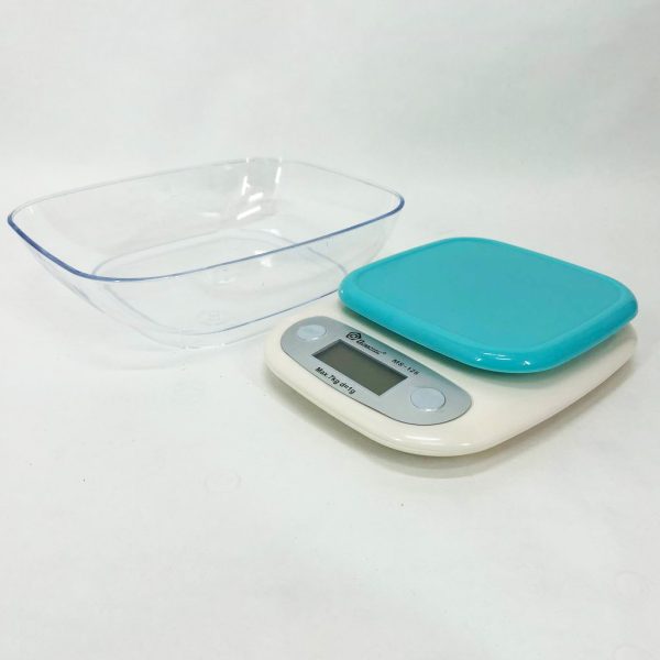 Весы кухонные DOMOTEC MS-125 Plastic, весы пищевые, весы кулинарные. Цвет: голубой — изображение 9