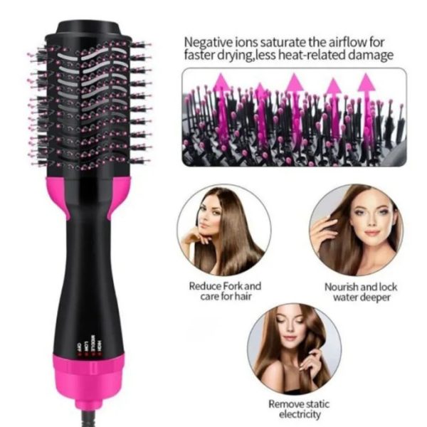 Фен Щетка расчёска 3в1 One step Hair Dryer 1000 Вт 3 режима выпрямитель для укладки волос стайлер с функцией ионизации — изображение 20