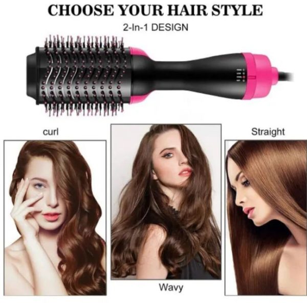 Фен Щетка расчёска 3в1 One step Hair Dryer 1000 Вт 3 режима выпрямитель для укладки волос стайлер с функцией ионизации — изображение 24