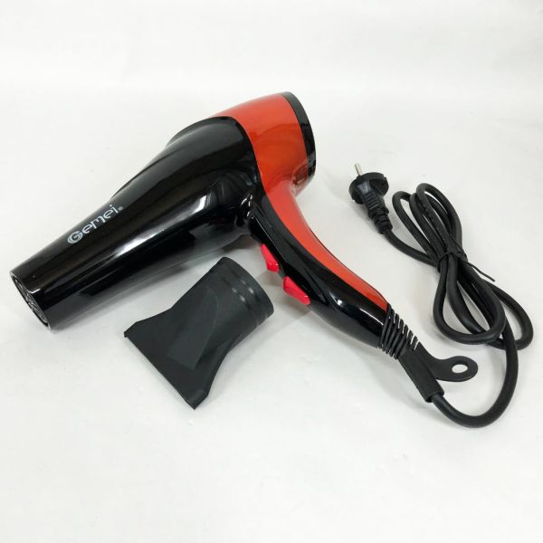 Фен GEMEI GM-1766 2.6кВт АС, фен для головы, женский фен для волос, фен сушка. Цвет: оранжевый — изображение 15